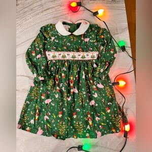 Bonnie Jean Green Nutcracker Holiday Dress
